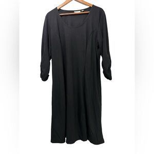 Susan‎ Graver Women's Dress Sz XL  Xlarge Black Midi Stretchy Dress